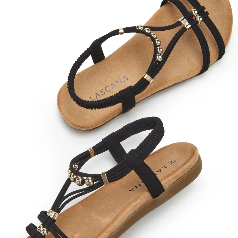 Lascana Sandale schwarz, Schwarz, – Produktbild 1 von 3