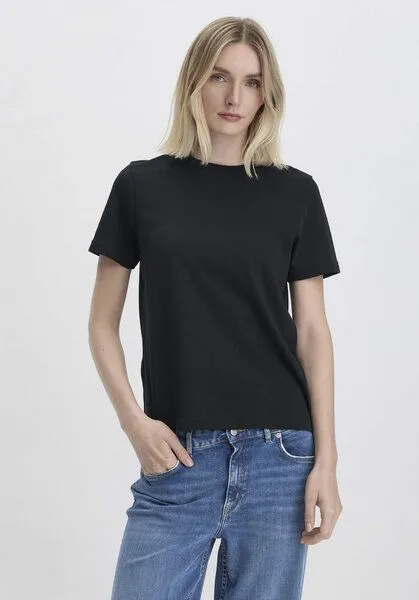 hessnatur hessnatur T-Shirt aus reiner Bio-Baumwolle, Schwarz, – Produktbild 1 von 4
