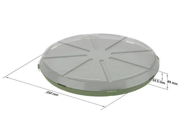 REuse REuse Pizzabox Verpackung - Essensbehälter, Grün transparent, – Produktbild 4 von 4