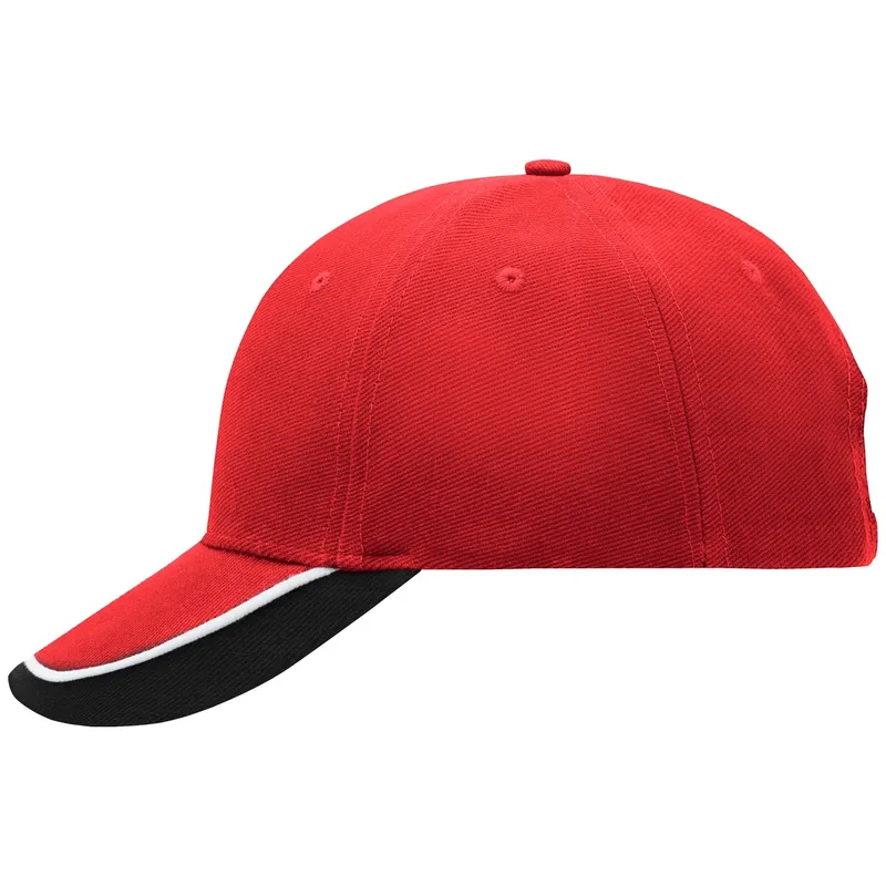 Myrtle Beach myrtle beach 6 Panel Kappe dreifarbig MB049 Einheitsgröße red/white/black – Produktbild 1 von 1