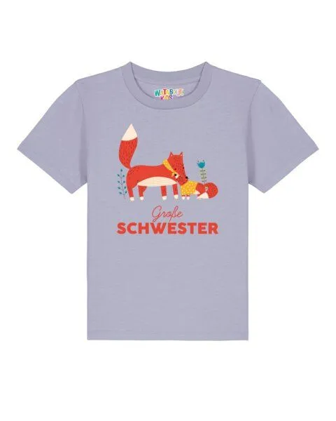 watabout.kids watabout.kids T-Shirt Kinder Fuchs Große Schwester, Lavender, – Produktbild 1 von 2