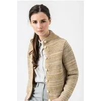 Grenz gang Grenz/gang Damen Strickjacke ELLY aus Schurwolle (kbT) - mouliné, Senf mouliné, – Produktbild 1 von 1