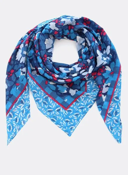 Djian Djian Tuch aus 100% Bio-Baumwolle – Hana, Blau /rot, – Produktbild 3 von 3