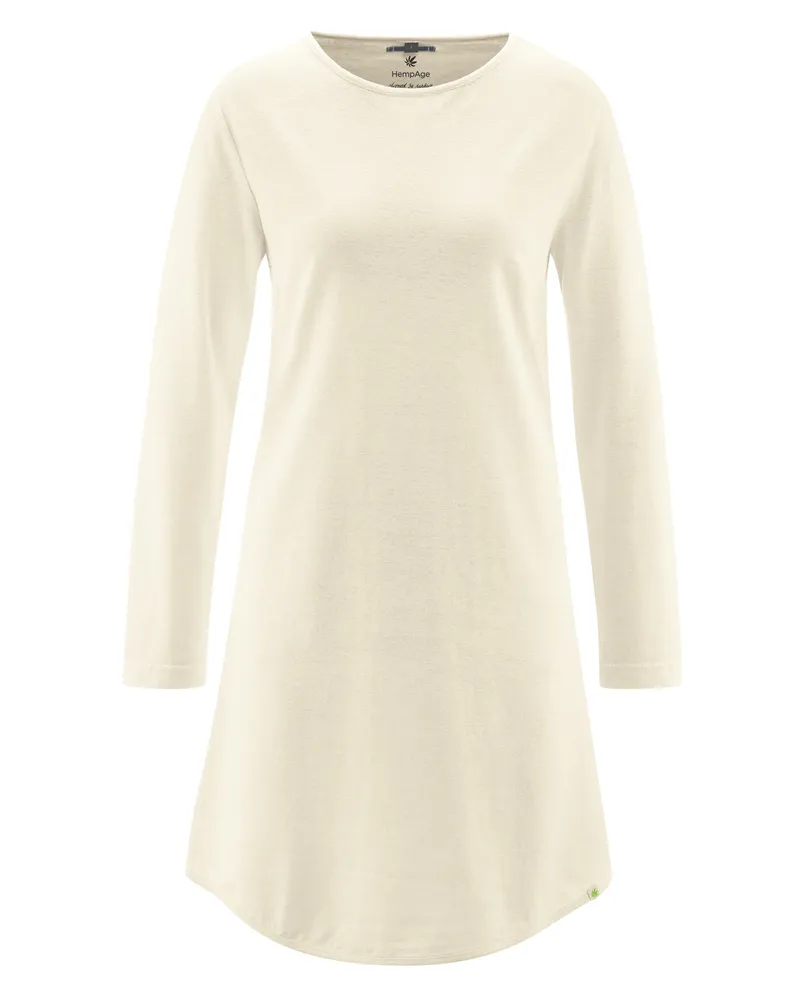 HempAge Hempage Damen vegan Nachtkleid Casual Natural, Weiß, – Produktbild 2 von 2