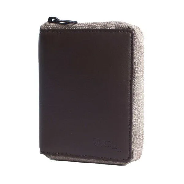 Vargu Vargu Echtleder Geldbörse WENS 1-A mono, Brown, – Produktbild 2 von 4
