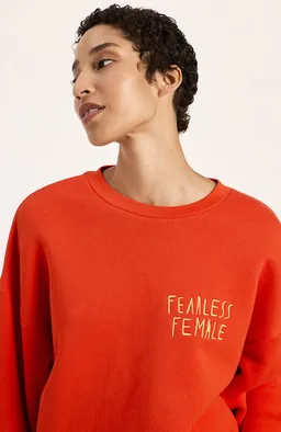 LANIUS Lanius Damen vegan Sweatshirt Statement In Feuerorange – Produktbild 1 von 1