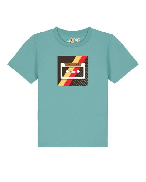 watabout.kids watabout.kids T-Shirt Kinder Kassette, Teal monstera, – Produktbild 1 von 2