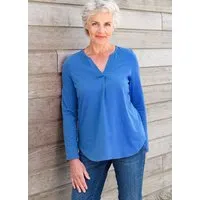 Heidekönigin Heidekönigin Jersey Blusenshirt, Blau, – Produktbild 1 von 1