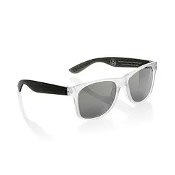 XD Collection XD Collection Gleam Sonnenbrille aus RCS rec. PC mit verspiegelten Gläsern, Schwarz / weiß, – Produktbild 1 von 1