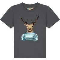 watabout kids watabout.kids T-Shirt Kinder Hirsch, Anthracite, – Produktbild 1 von 1