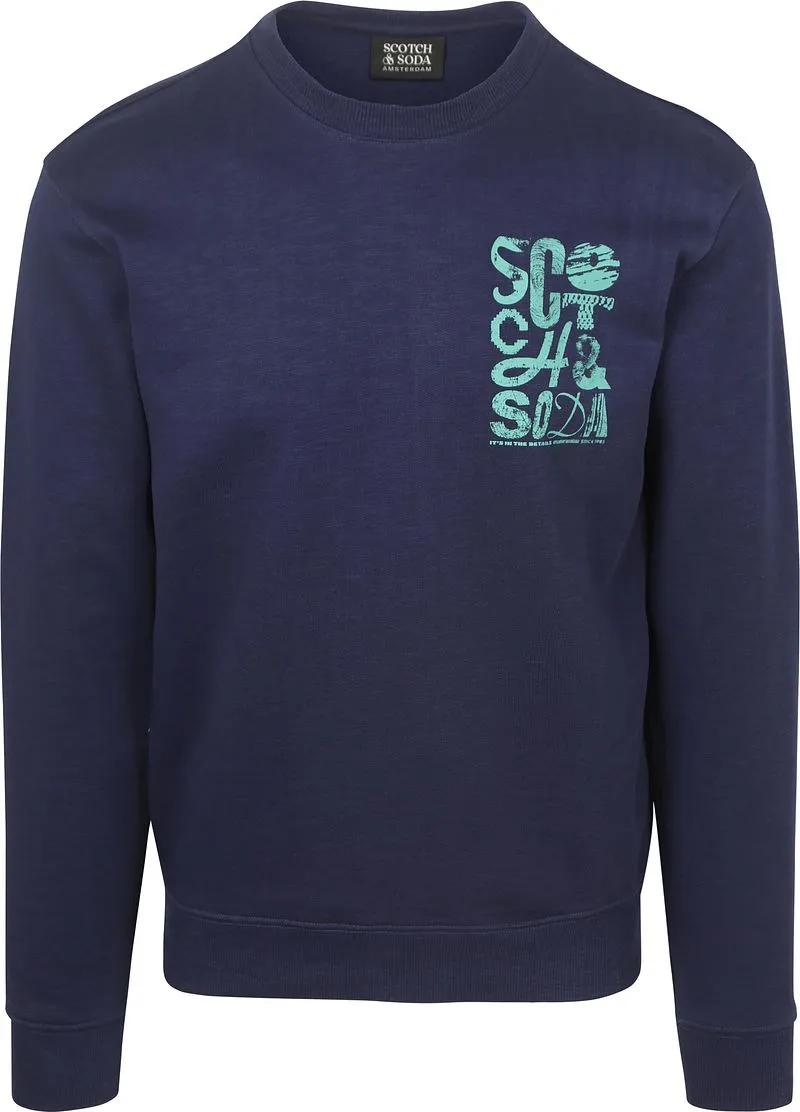 Scotch and Soda Scotch and Soda Pullover Logo Navy, Dunkelblau, – Produktbild 1 von 3