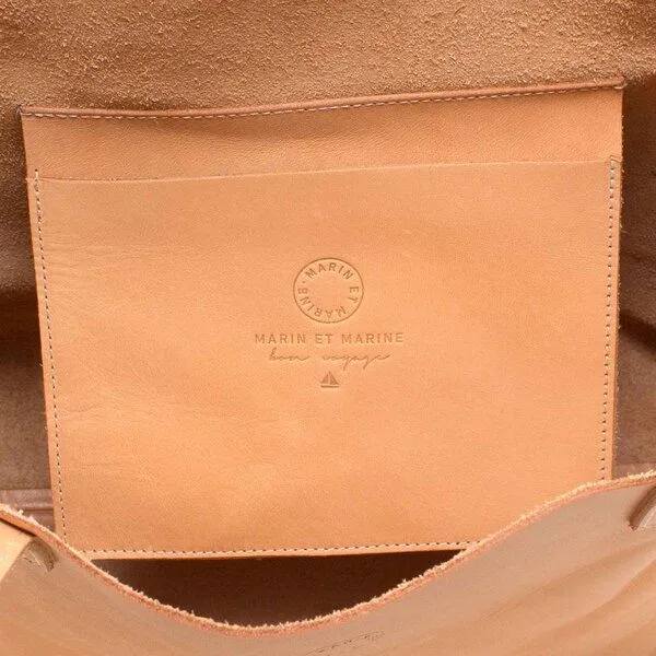 Marin et Marine Marin et Marine Leder Tote Bag Soléa, Natural, – Produktbild 3 von 5