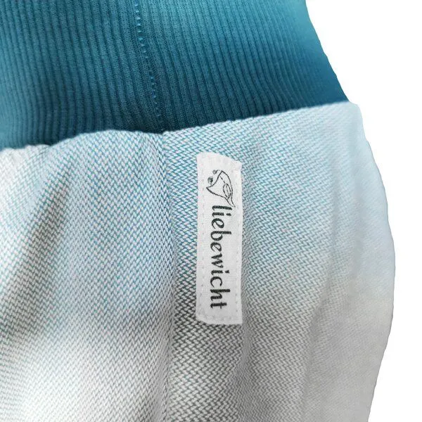 liebewicht liebewicht Feste Yogahose Sarouelhose Pumphose türkis aus Biobaumwolle Gr.56-116 – Produktbild 4 von 4