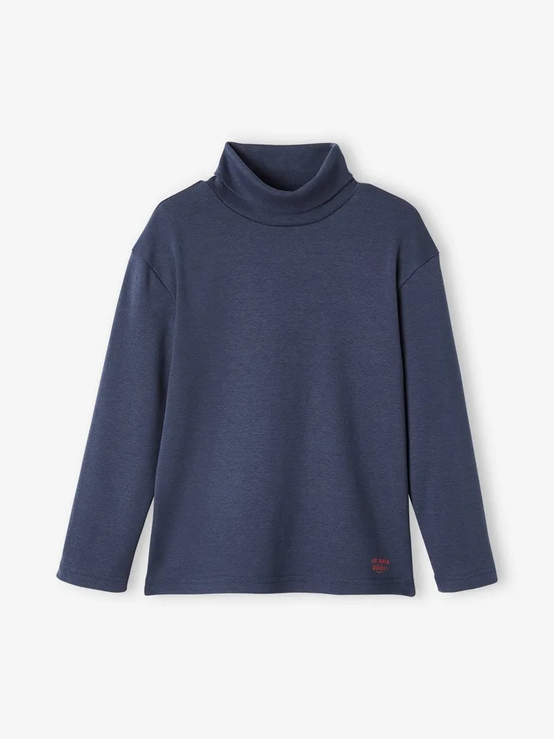 Vertbaudet 3er-Pack Jungen Langarm-Rollkragenshirts BASIC, Blau mehrfarbig, – Produktbild 2 von 3