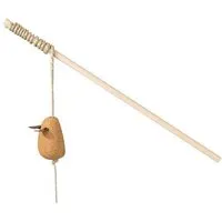 Kork-Deko Kork-Deko Katzenangel mit Korkmaus & Hanfseil | Natur Katzenspielzeug Made in Germany – Produktbild 1 von 1