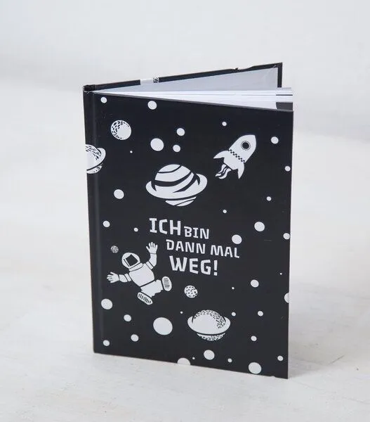 päfjes päfjes Ich bin dann mal weg! - Notizbuch A5 Hardcover 96 Seiten - Black – Produktbild 1 von 4