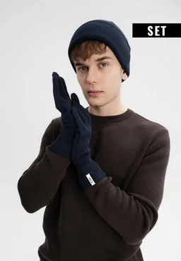 MELA MELA Bundle Feinstrick Mütze HIMMAT + Strick Handschuhe RISHI – Produktbild 1 von 1