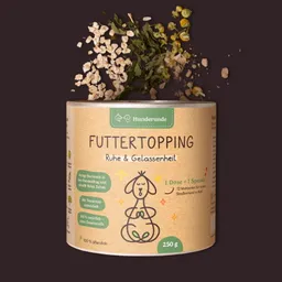 Hunderunde Hunderunde Futtertopping - Ruhe & Gelassenheit - Beruhigung für Hunde, Stressreduktion, Natürliche Kräuter, vegan 250g – Produktbild 1 von 1