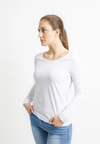 TORLAND TORLAND Damen Longsleeve LANIA, Weiß, – Produktbild 2 von 4