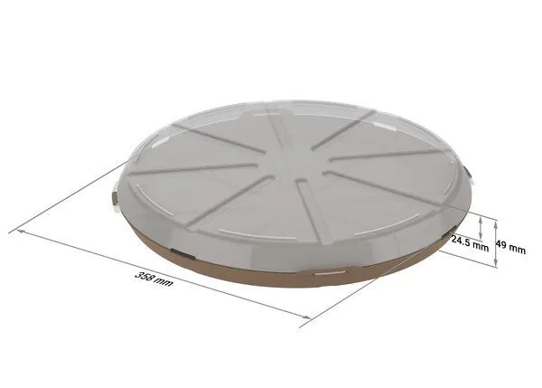 REuse REuse Pizzabox Verpackung - Essensbehälter, Braun transparent, – Produktbild 4 von 4