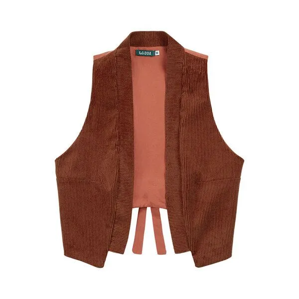 WiDDA berlin WiDDA berlin Cordweste SPENCER aus Bio-Baumwolle, Caramell, – Produktbild 3 von 4