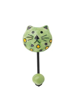 Tranquillo Wandhaken GREEN MEOW - grün – Produktbild 1 von 1