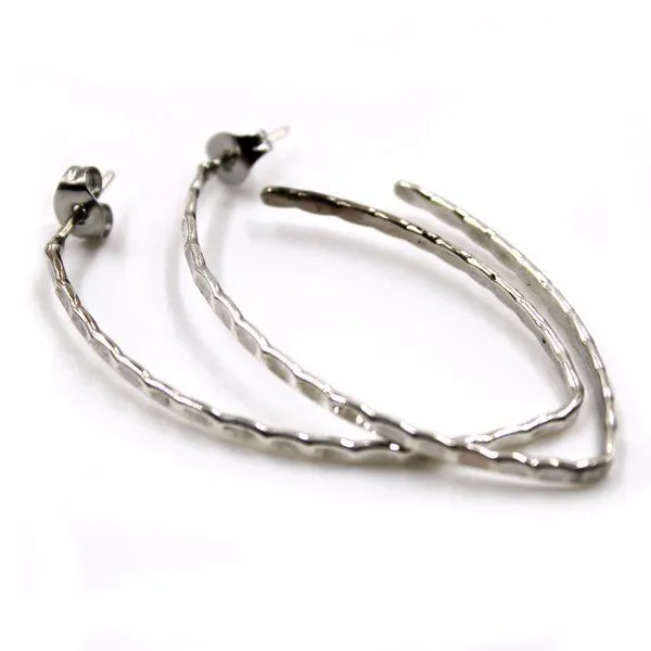 pakilia pakilia Silber Ohrringe oval Fair-Trade und handmade – Produktbild 2 von 5