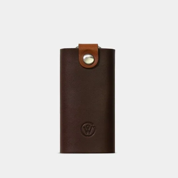 GOOD WILHELM GOOD WILHELM Schlüsseletui HANS für bis zu 6 Schlüssel vegetabil gegerbtes Leder, Chocolate, – Produktbild 1 von 3
