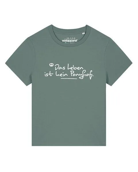 watapparel watapparel T-Shirt Frauen Das Leben ist kein Ponyhof, Green bay, – Produktbild 1 von 2