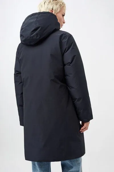 LangerChen LangerChen Lange Jacke mit Kapuze und Eco Daune, Navy (blau), – Produktbild 2 von 4