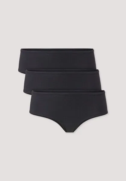 hessnatur hessnatur Panty Regular Cut im 3er Pack COTTON FEEL aus Bio-Baumwolle, Schwarz, – Produktbild 4 von 4