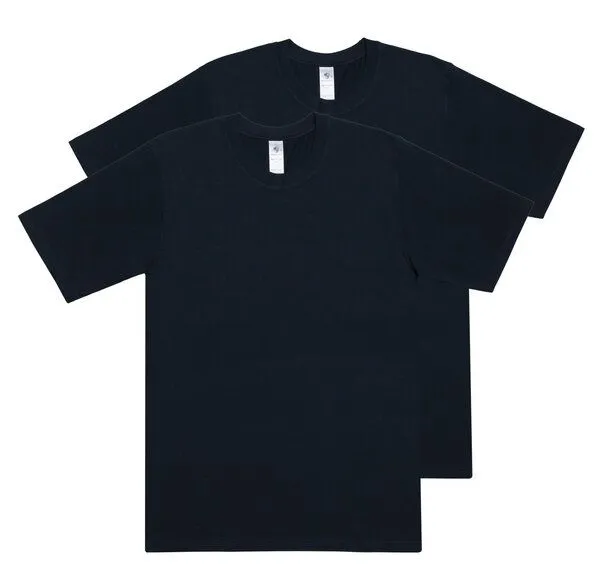 Haasis Bodywear Haasis Bodywear Herren Basic T-Shirt 2er Pack, Schwarz, – Produktbild 2 von 4