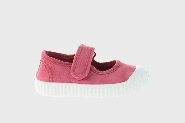 Victoria Victoria vegane Kinder-Klett-Ballerinas – Mercedes de Lona, Frambuesa (rosa), – Produktbild 3 von 4