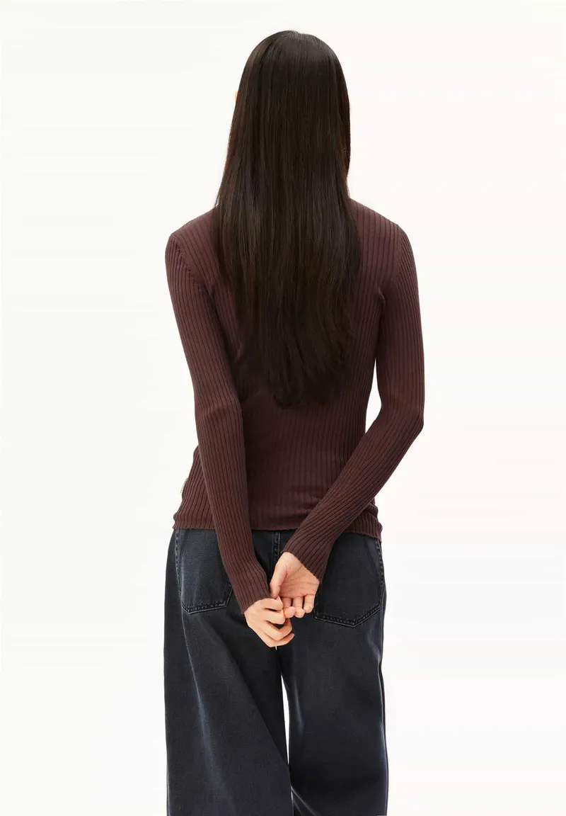 ARMEDANGELS ARMEDANGELS Damen vegan Oben Alaania Brown, Braun, – Produktbild 1 von 2