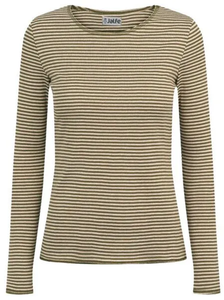Jalfe Langarmshirt schmal geringelt von Jalfe, Army/ nature (grün), – Produktbild 1 von 1