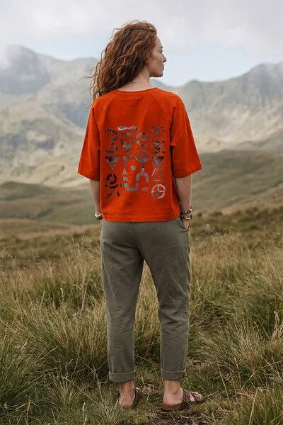 KOKOworld KOKOworld Bluse Lumen, Rust soil (orange), – Produktbild 3 von 4