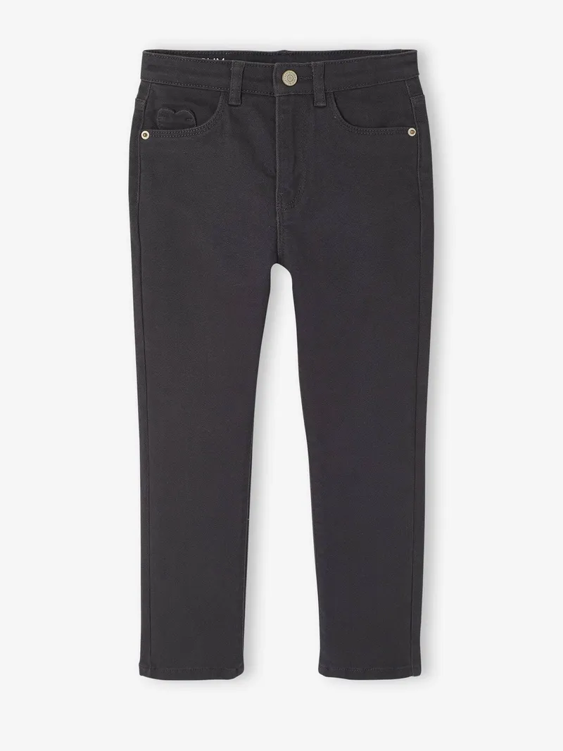 Vertbaudet Mädchen Slim-Fit-Hose, Anthrazit, – Produktbild 1 von 3