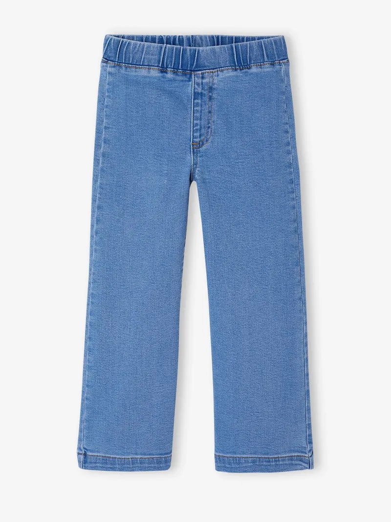 Vertbaudet Weite Mädchen Jeggings BASIC mittel, Mittelblau, – Produktbild 1 von 3
