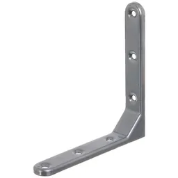 Alberts ALBERTS Zierwinkel, geprägt, aluminiumgrau kunststoffbeschichtet, TxHxB 130x130x21 mm – Produktbild 1 von 1