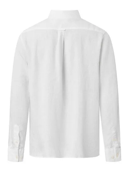 KnowledgeCotton Apparel KnowledgeCotton Apparel Leinenhemd Costum Fit, Bright white, – Produktbild 1 von 4