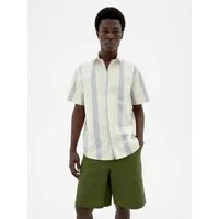 thinking mu thinking mu Hemd - Tom Shirt - aus Bio-Baumwolle, Persian stripes (blau), – Produktbild 1 von 1