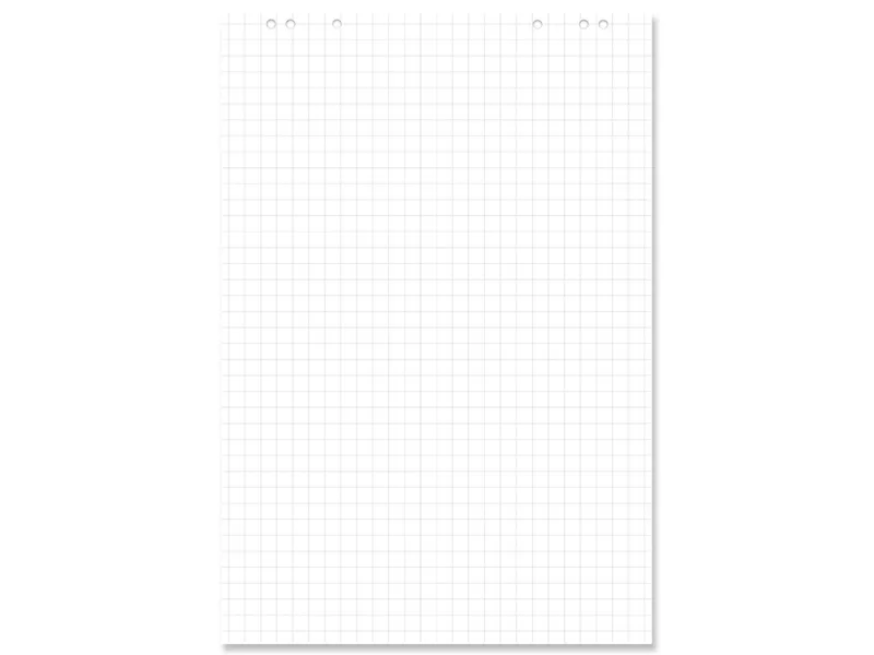 5er-Pack Recycling Flipchartblock, 20 Blatt, 80 g/m², Kariert, – Produktbild 1 von 1