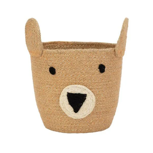 El Puente El Puente "Bär" Korb aus Jute | Fair Trade & Handmade aus Bangladesch, Natur, – Produktbild 1 von 3