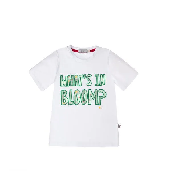 Marraine Kids Marraine Kids T-Shirt aus Bio Baumwolle mit platziertem Druck, Weiss / grün, – Produktbild 1 von 4