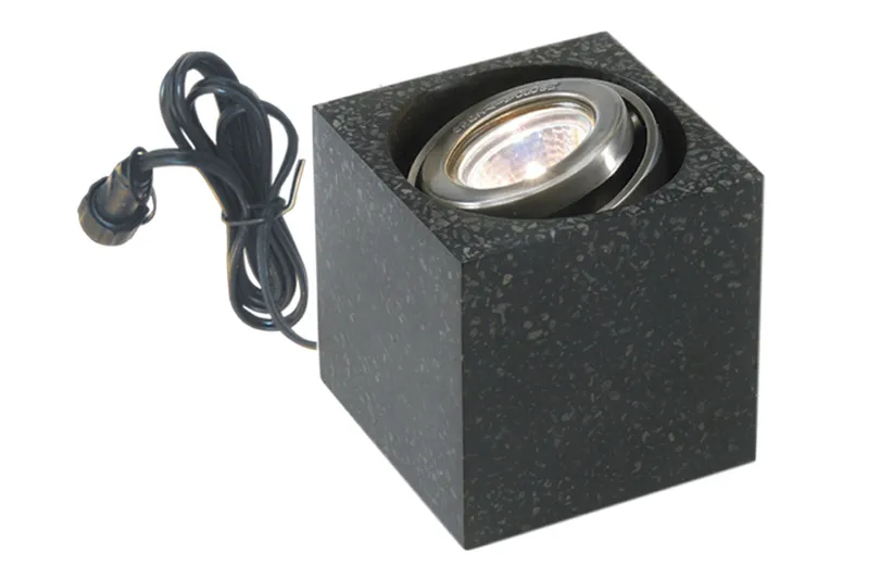 woodstore24 Außenstrahler CUBUS, 100 x 100 x 100 mm, Steinoptik, 3 Watt – Produktbild 1 von 1