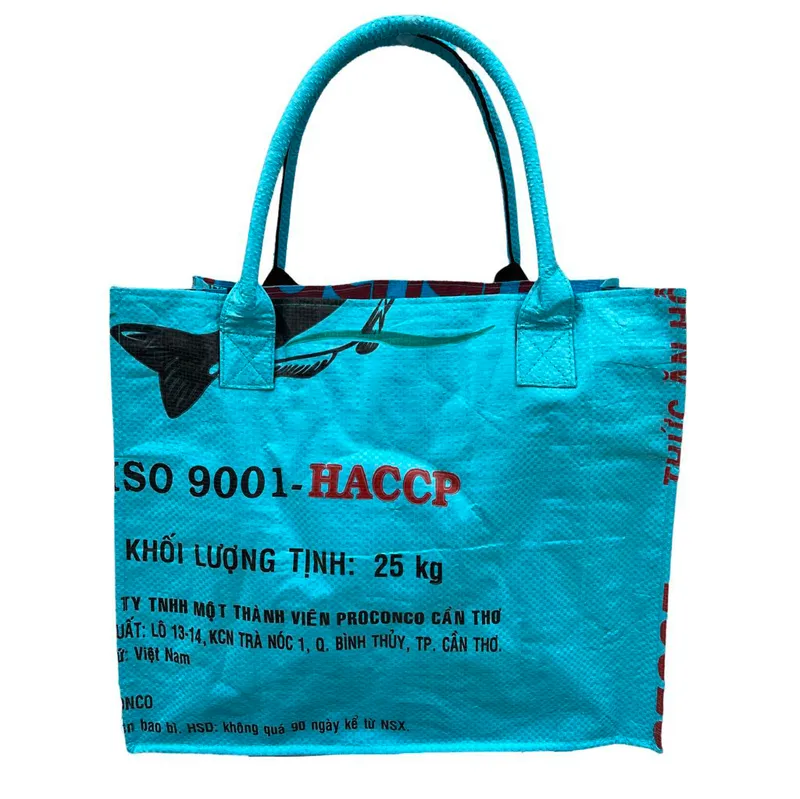 Beadbags Beadbags Einkaufstasche Ri94 recycelter Reissack, Hellblau, – Produktbild 1 von 5