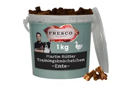 Fresco Dog Martin Rütter Trainingsknöchelchen 1kg Hunde Leckerli, Ente, Snack für: Hunde, Getreidefrei, zuckerfrei, hoher Fleischanteil – Produktbild 1 von 1