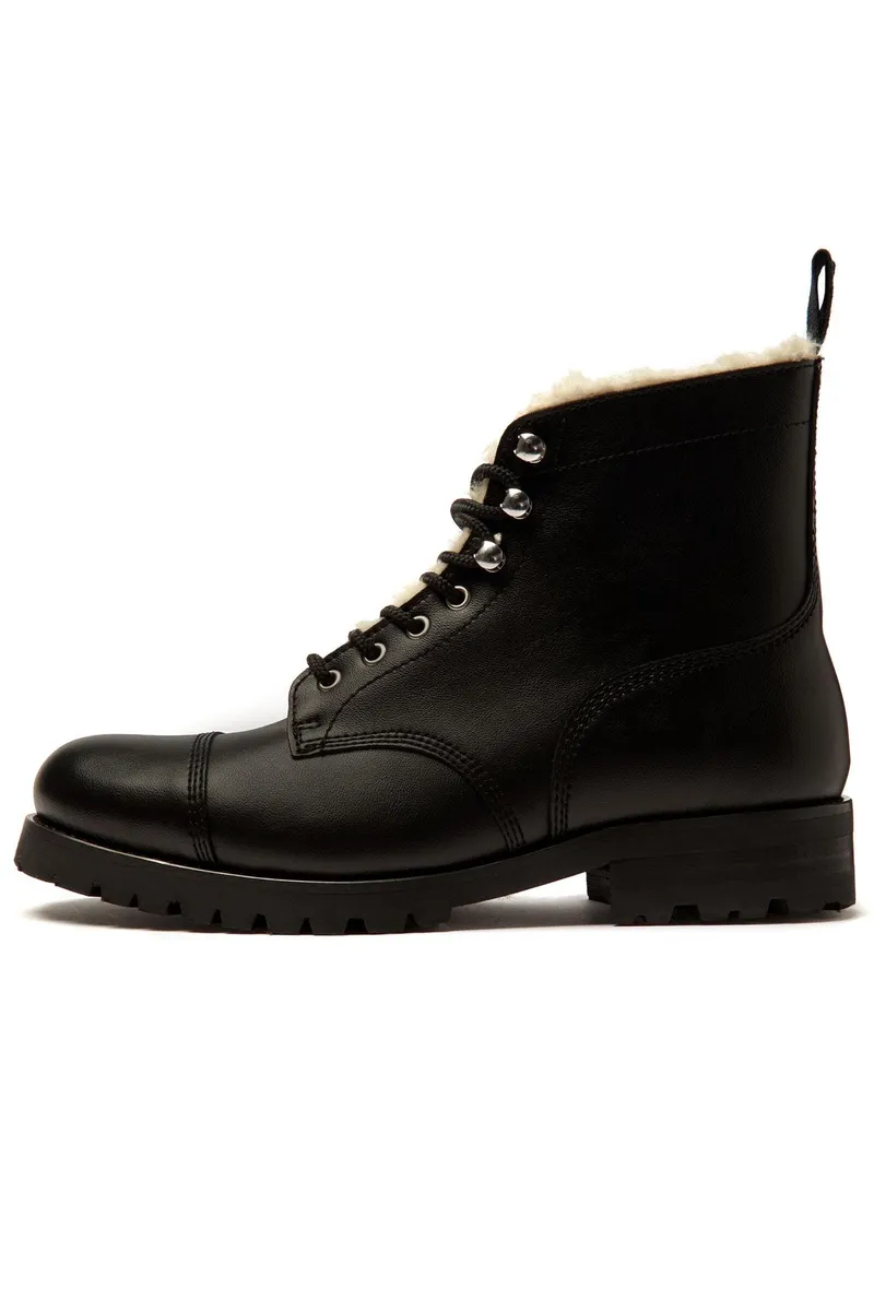 Will's Vegan Store Will's Vegan Store Herren vegan Isolierte Arbeitsstiefel Schwarz, Schwarz, – Produktbild 1 von 2