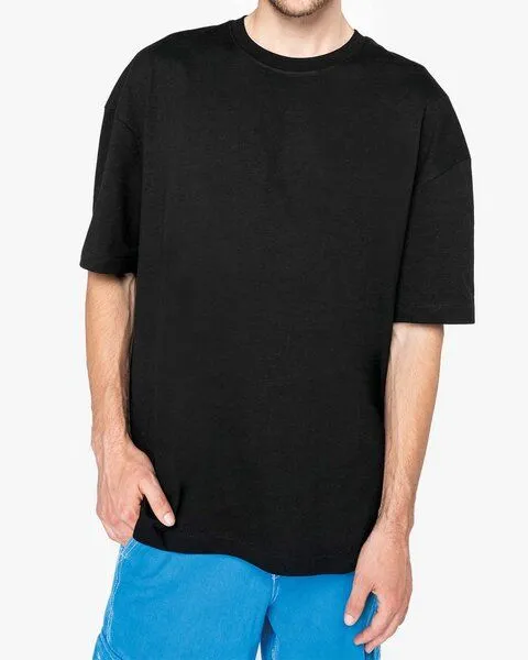 YTWOO YTWOO Schweres Herren T-Shirt Oversized 220g/m² aus 100% nachhaltiger Bio-Baumwolle, Schwarz, – Produktbild 1 von 4
