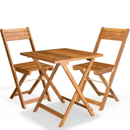 Casaria® Garten-Sitzgruppe 3-tlg Akazienholz klappbar – Produktbild 1 von 1